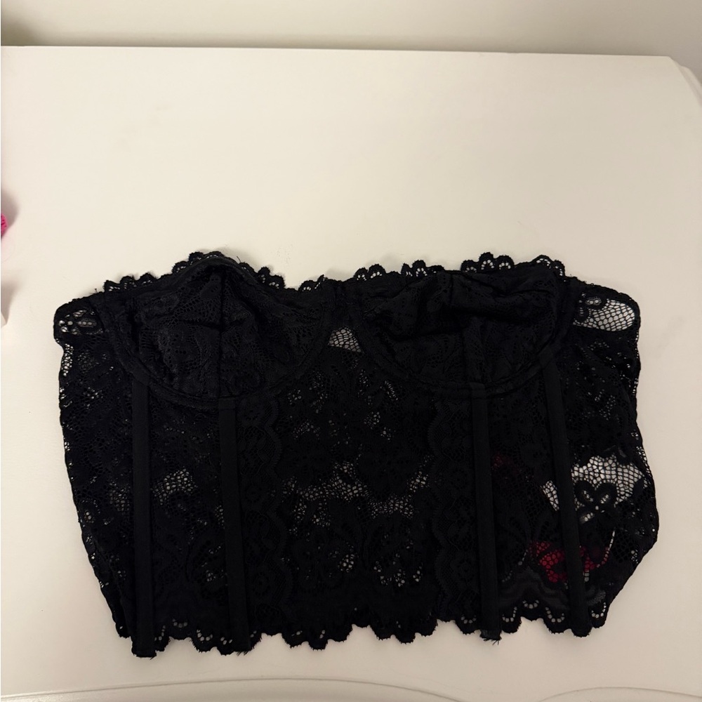 SHEIN Black Lace Top